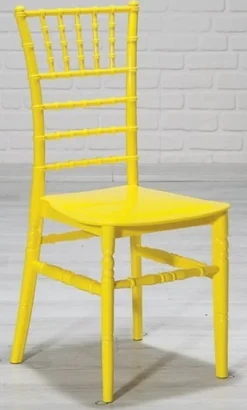 Casa Padrino Designer Acryl Stuhl Set Gelb 40 x 46 x H. 92,5 cm - Esszimmerstühle - Acryl Esszimmer Möbel