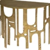 Casa Padrino Designer Aluminium Konsole Bronzefarben 90 x 45 x H. 75 - Halbrunder Konsolentisch - Wohnzimmer Möbel - Luxus Kollektion