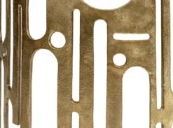 Casa Padrino Designer Aluminium Konsole Bronzefarben 90 x 45 x H. 75 - Halbrunder Konsolentisch - Wohnzimmer Möbel - Luxus Kollektion