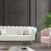 Casa Padrino Designer Art Deco Wohnzimmer Sessel Rosa / Gold 85 x 55 x H. 85 cm - Art Deco Wohnzimmer Möbel