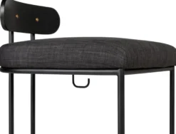 Casa Padrino Designer Barstuhl Schwarz 46 x 46 x H. 92 cm - Moderner Barhocker mit pulverbeschichtetem Stahl - Luxus Barmöbel