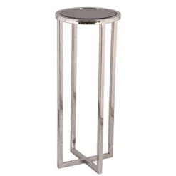 Casa Padrino Designer Beistelltisch Silber 30 x 30 x H. 75 cm - Designer Tisch Möbel