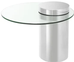 Casa Padrino Designer Beistelltisch Silber 65 x H. 51 cm - Luxus Kollektion