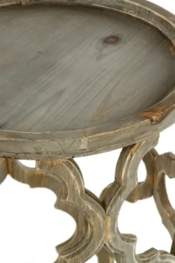 Casa Padrino Designer Beistelltisch Braun Ø 40 x H. 54 cm - Moderner Runder Holztisch