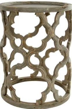 Casa Padrino Designer Beistelltisch Braun Ø 40 x H. 54 cm - Moderner Runder Holztisch