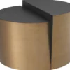 Casa Padrino Designer Beistelltisch Anthrazitgrau / Messingfarben Ø 60 x H. 42,5 cm - Designer Wohnzimmer Möbel - Luxus Qualität