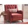 Casa Padrino Designer Bergere Sessel Berlin Ocker-Rot - B 105 x T 105 x H 87 cm