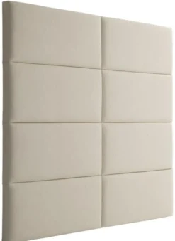 Casa Padrino Designer Bett-Kopfteil Elfenbein 200 x H. 180 cm - Luxus Möbel