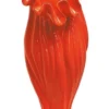 Casa Padrino Designer Blumenvase Orange B. 24 cm Höhe 60 cm Mod1 - Dekovase