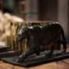 Casa Padrino Designer Bronzefigur Jaguar 47 x 22 x H. 23 cm - Edel & Prunkvoll