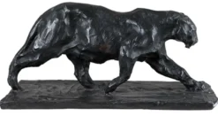 Casa Padrino Designer Bronzefigur Jaguar 47 x 22 x H. 23 cm - Edel & Prunkvoll