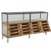 Casa Padrino Designer Buffetschrank mit Schubladen Natur 193 x 46 x H.99 cm - Hotel Möbel