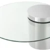 Casa Padrino Designer Couchtisch Silber 90 x H. 43 cm - Luxus Kollektion