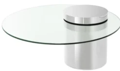 Casa Padrino Designer Couchtisch Silber 90 x H. 43 cm - Luxus Kollektion