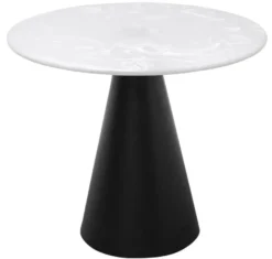 Casa Padrino Designer Couchtisch Schwarz / Weiß 70 x H. 60 cm - Wohnzimmertisch