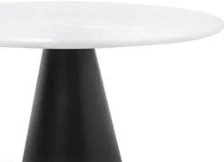 Casa Padrino Designer Couchtisch Schwarz / Weiß 70 x H. 60 cm - Wohnzimmertisch