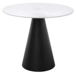 Casa Padrino Designer Couchtisch Schwarz / Weiß 70 x H. 60 cm - Wohnzimmertisch