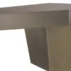 Casa Padrino Designer Couchtisch Messingfarben 82 x 52 x H. 45 cm - Metall Wohnzimmertisch mit gebürsteter Messing Oberfläche und Zementfüllung - Luxus Qualität