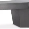 Casa Padrino Designer Couchtisch Grau 82 x 52 x H. 45 cm - Wohnzimmertisch mit gebürsteter Oberfläche - Wohnzimmer Möbel - Luxus Qualität