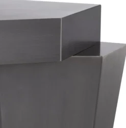 Casa Padrino Designer Couchtisch Grau 82 x 52 x H. 45 cm - Wohnzimmertisch mit gebürsteter Oberfläche - Wohnzimmer Möbel - Luxus Qualität