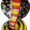 Casa Padrino Designer Dekofigur Cobra Schlange Bunt H. 90 cm - Wohnzimmer Deko Skulptur - Gartendeko Skulptur - Wetterbeständige Tierfigur