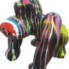 Casa Padrino Designer Dekofigur Gorilla Affe Schwarz / Mehrfarbig H. 70 cm - Wetterbeständige Deko Skulptur - Wohnzimmer Garten Terrassen Deko