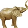 Casa Padrino Designer Dekofigur Elefant Gold 160 x H. 160 cm - Riesige Deko Skulptur - Gartendeko