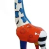 Casa Padrino Designer Deko Giraffe Bunt H. 205 cm - Riesige Dekofigur - Gartendeko Skulptur - Wetterbeständige Gartenfigur