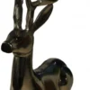 Casa Padrino Designer Deko Hirsch liegend Gold 18 x 13 x 23 cm - Skulptur aus poliertem Aluminium