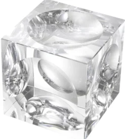 Casa Padrino Designer Deko Objekt Kristallglas Würfel 15 x 15 x H. 15 cm - Luxus Qualität