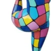 Casa Padrino Designer Deko Skulptur Akrobatische Frau Mehrfarbig H. 200 cm - Wetterbeständige Dekofigur - Gartendeko Skulptur - Gartenfigur