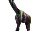 Casa Padrino Designer Deko Skulptur Giraffe Schwarz / Mehrfarbig H. 320 cm - Riesige Dekofigur - Lebensgroße Tierfigur - Wetterbeständige Gartendeko Figur