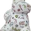Casa Padrino Designer Deko Skulptur Sitzendes Nilpferd Weiß / Mehrfarbig H. 48 cm - Wetterbeständige Deko Skulptur - Wohnzimmer Deko Figur - Garten Deko Figur - Deko Tierfigur - Deko Accessoires