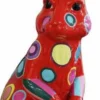 Casa Padrino Designer Deko Skulptur Hase Rot / Mehrfarbig H. 220 cm - Riesige Deko Figur - Gartendeko Skulptur - Wetterbeständige Tierfigur XXL