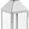 Casa Padrino Designer Edelstahl Laterne mit Griff 18 x 18 x H. 67 cm - Luxus Accessoires