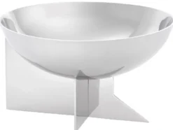 Casa Padrino Designer Edelstahl Schüssel Silber Ø 25 x H. 15 cm - Edle Deko Obstschale - Hotel & Restaurant Accessoires
