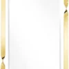 Casa Padrino Designer Edelstahl Spiegel / Wandspiegel Gold 95 x 9 x H. 134 cm - Designermöbel