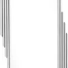 Casa Padrino Designer Edelstahl Spiegel Silber 81 x 6 x H. 200 cm - Luxus Wohnzimmer Wandspiegel