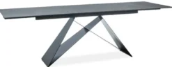 Casa Padrino Designer Esstisch Schwarz 160-240 x 90 x H. 76 cm - Ausziehbarer Esszimmertisch mit gehärteter Glasplatte - Designer Möbel