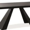Casa Padrino Designer Esstisch Mattschwarz 160-240 x 90 x H. 76 cm - Ausziehbarer Esszimmertisch mit gehärteter Glasplatte - Designer Möbel