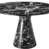 Casa Padrino Designer Esstisch Schwarz 119,5 x H. 75 cm - Luxus Edition