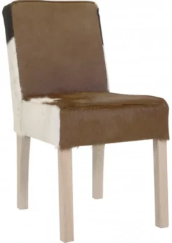 Casa Padrino Designer Esszimmer Stuhl ModEF 35 Kuhfell - Massivholz Buche - 88 x 45 x 61 cm - Kuhfellmuster