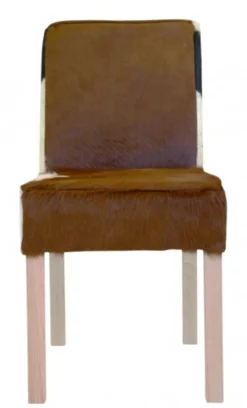 Casa Padrino Designer Esszimmer Stuhl ModEF 35 Kuhfell - Massivholz Buche - 88 x 45 x 61 cm - Kuhfellmuster