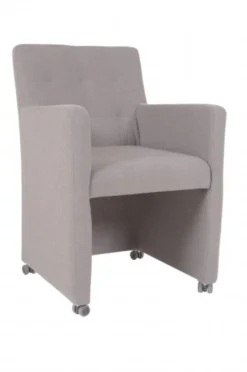 Casa Padrino Designer Esszimmer Stuhl Sessel Modell EF 319 Grau - Rollbar, 88 x 57 x 68 cm