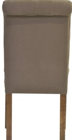 Casa Padrino Designer Esszimmer Stuhl ModEF 16 im Chesterfield Design Braun-Grau / Braun - 103 x 48 x 69 cm
