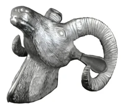 Casa Padrino Designer Geweih Wanddekoration aus poliertem Aluminium Silber 37 x 37 x 26 cm