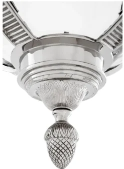 Casa Padrino Designer Hängeleuchte Silber 48 x H. 98 cm - Luxus Hängelampe