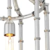 Casa Padrino Designer Hängeleuchte / Laterne Silber 30,5 x H. 69,5 cm - Luxus Hängelampe