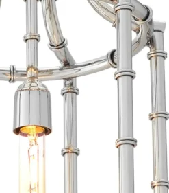 Casa Padrino Designer Hängeleuchte / Laterne Silber 30,5 x H. 69,5 cm - Luxus Hängelampe