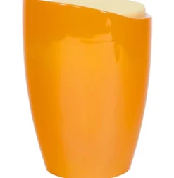 Casa Padrino Designer Hocker Orange mit Sitzpolster und Stauraum unter dem Sitz